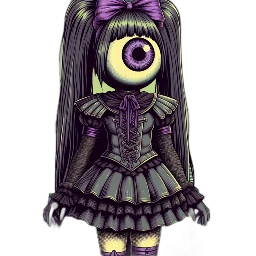 mask, dress, creature, staff transparent PNG cut-out