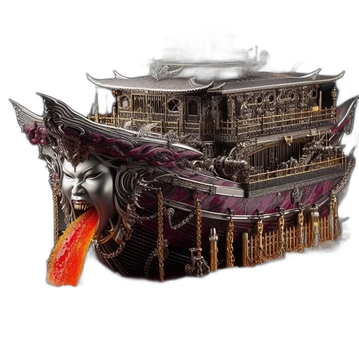 crown, building, concept art, 3d render transparent PNG cut-out