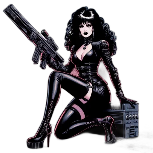 weapon, comic book art, cyberpunk, concept art transparent PNG cut-out