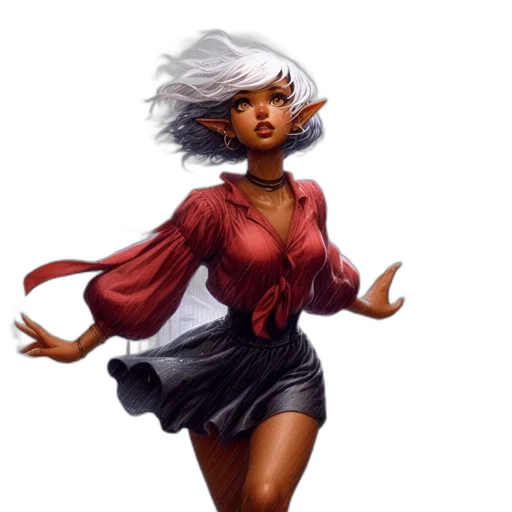 dress, concept art, fantasy art, comic book art transparent PNG cut-out