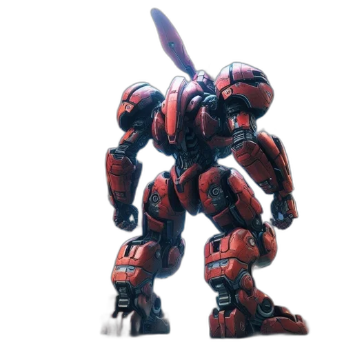 robot, weapon, concept art, 3d render transparent PNG cut-out