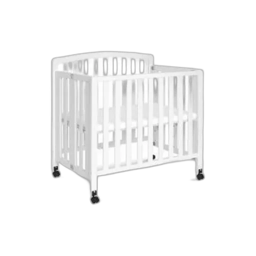 white, compact, wooden, crib transparent PNG cut-out