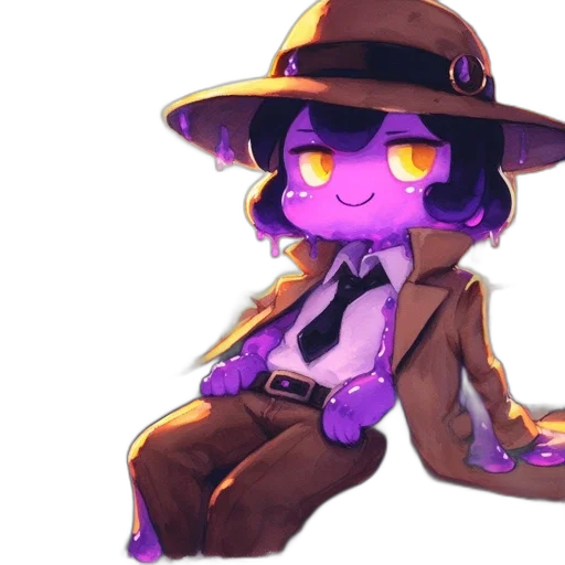 hat, staff, jacket, creature transparent PNG cut-out