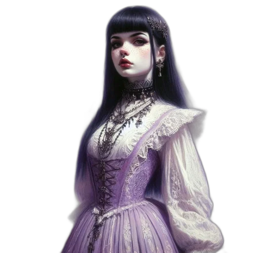 dress, jewelry, face, crown transparent PNG cut-out