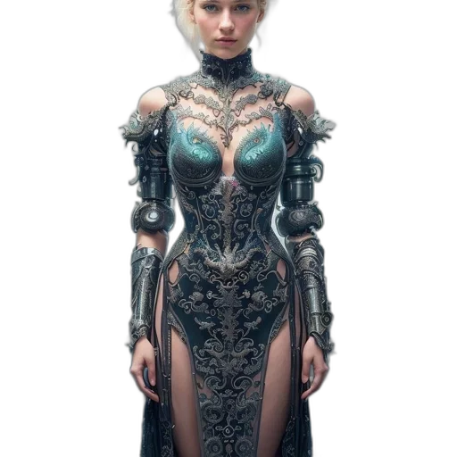 dress, dragon, robot, jewelry transparent PNG cut-out