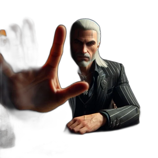 weapon, jacket, face, concept art transparent PNG cut-out