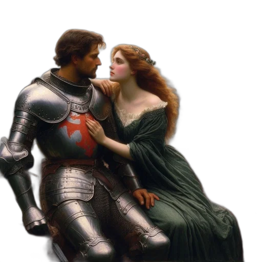 sword, dress, robot, fantasy art transparent PNG cut-out