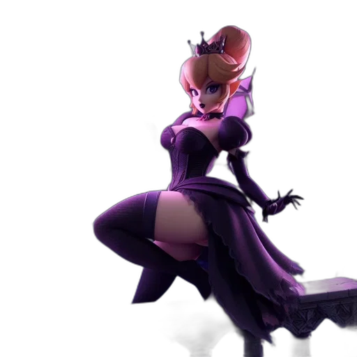crown, dress, concept art, 3d render transparent PNG cut-out