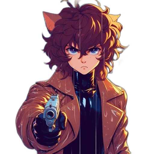 jacket, weapon, staff, animal transparent PNG cut-out
