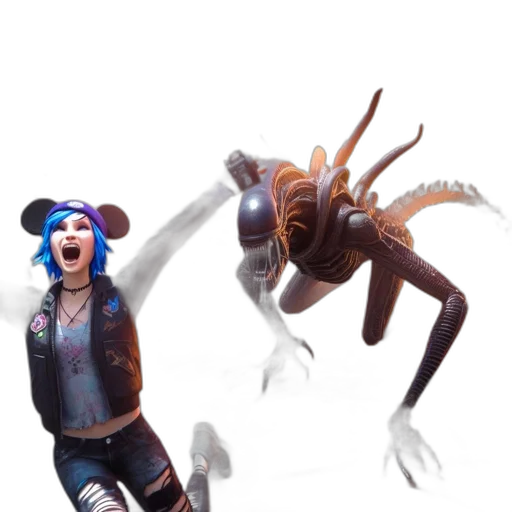 creature, animal, robot, jacket transparent PNG cut-out