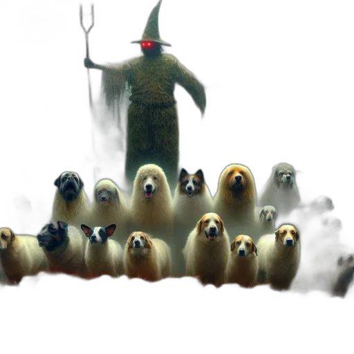 creature, staff, animal, mask transparent PNG cut-out