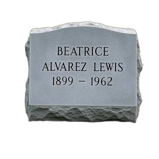 weathered, headstone, name, beatrice transparent PNG cut-out