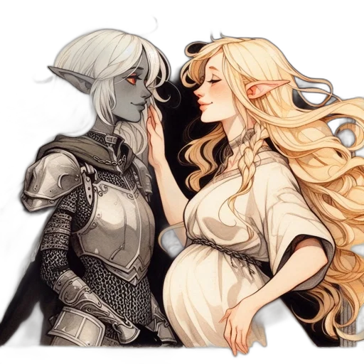 fantasy art, concept art, pixel art, watercolor transparent PNG cut-out