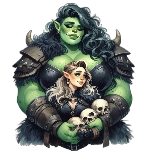 fantasy art, concept art, comic book art, watercolor transparent PNG cut-out