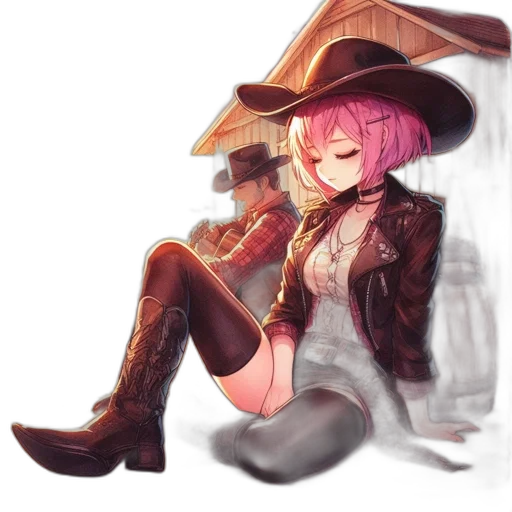 hat, weapon, staff, jacket transparent PNG cut-out