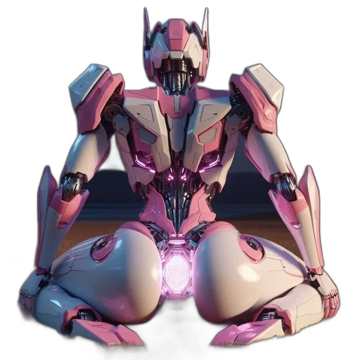 robot, weapon, 3d render, concept art transparent PNG cut-out