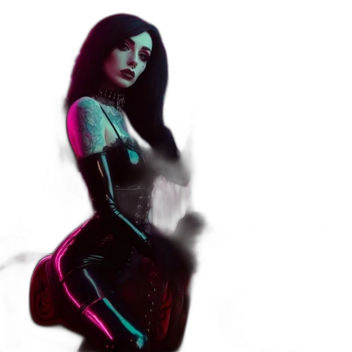 dress, robot, cyberpunk, concept art transparent PNG cut-out