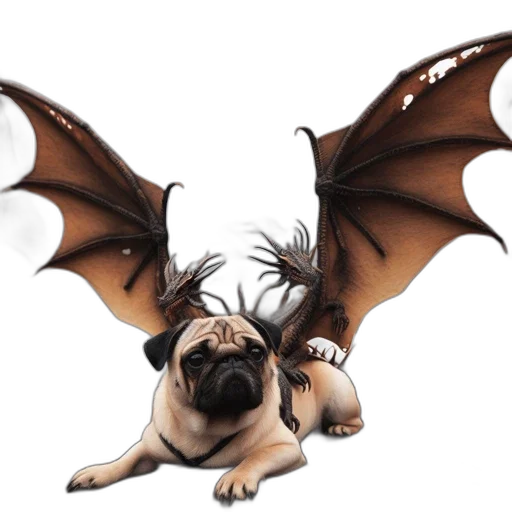 dragon, creature, animal, staff transparent PNG cut-out