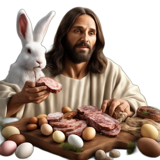 food, animal, photorealistic, man transparent PNG cut-out