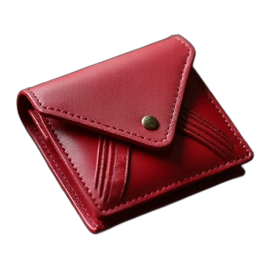 red, fen, wallet transparent PNG cut-out