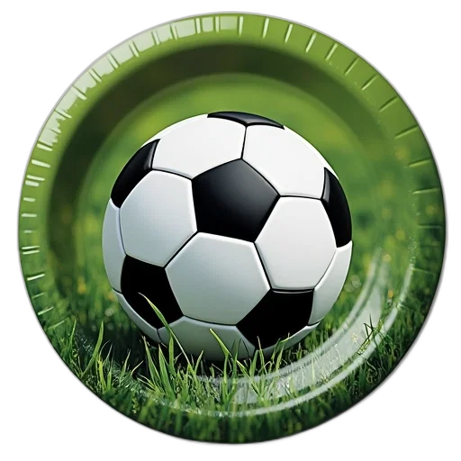 soccer, birthday, party, plates transparent PNG cut-out