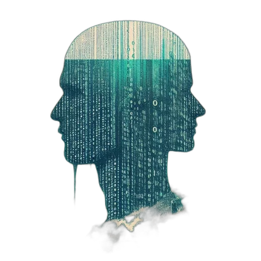 robot, face, hat, cyberpunk transparent PNG cut-out