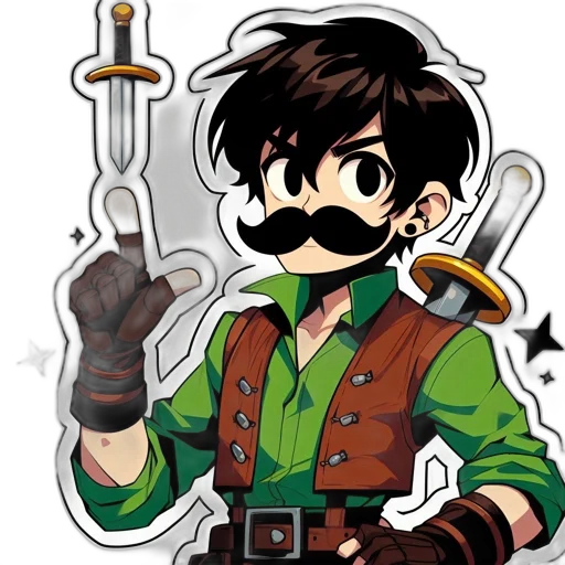 staff, weapon, sword, pixel art transparent PNG cut-out