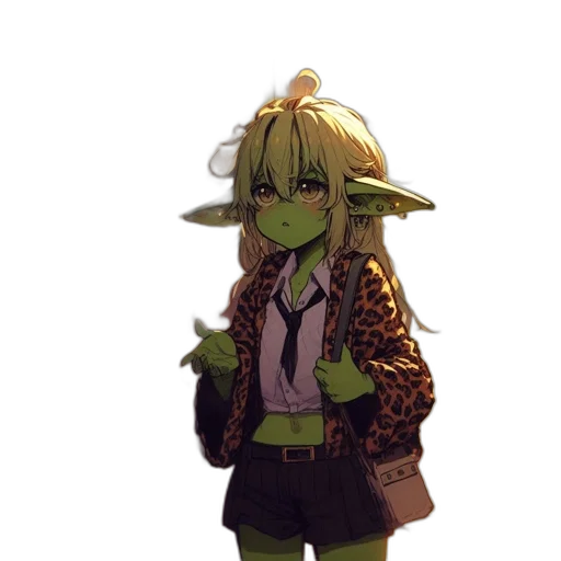 jacket, staff, dragon, creature transparent PNG cut-out