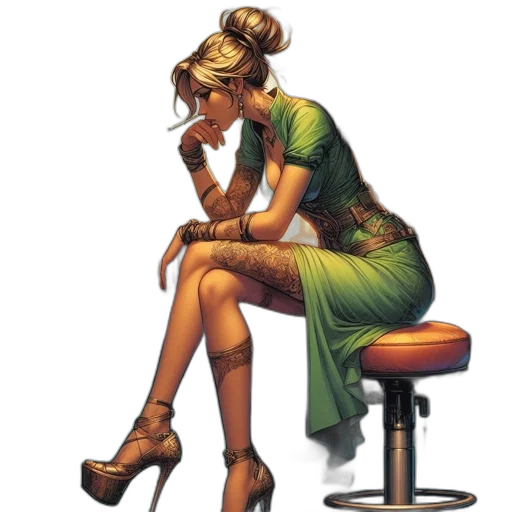 dress, staff, furniture, jewelry transparent PNG cut-out
