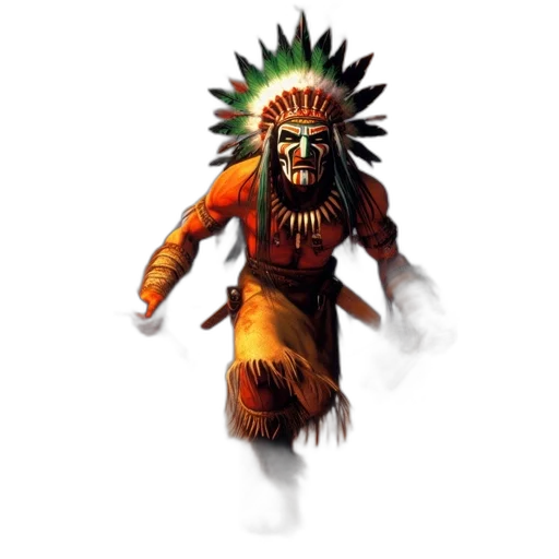 staff, mask, creature, animal transparent PNG cut-out