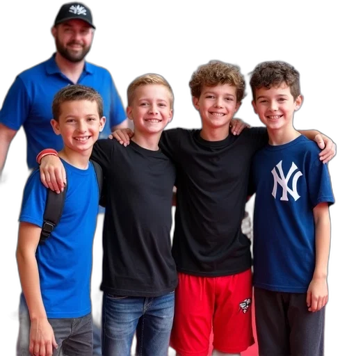 staff, group, four, young transparent PNG cut-out
