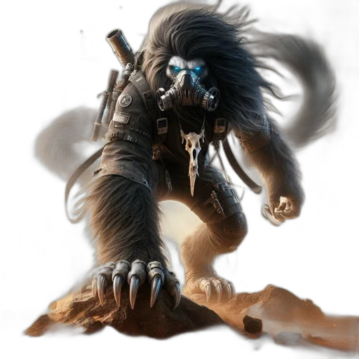 creature, concept art, fantasy art, photorealistic transparent PNG cut-out