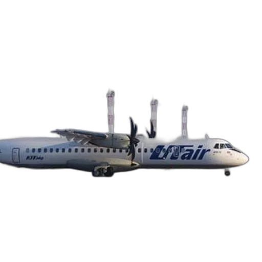 utair, airplane, parked, tarmac transparent PNG cut-out