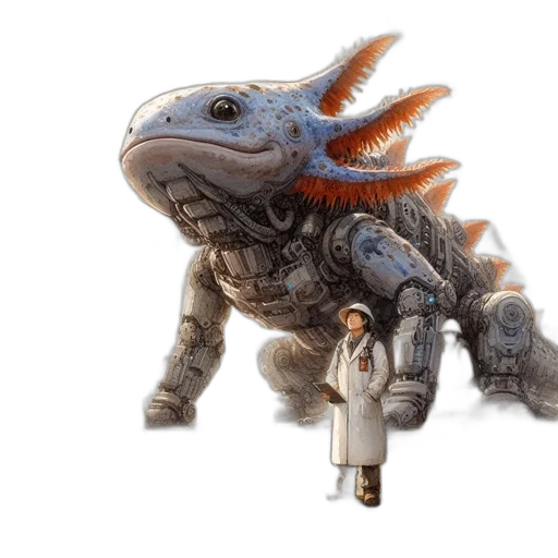 dragon, creature, animal, robot transparent PNG cut-out