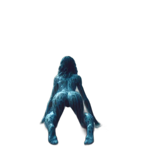 dress, creature, hair, jacket transparent PNG cut-out