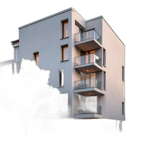 building, furniture, 3d render, photorealistic transparent PNG cut-out
