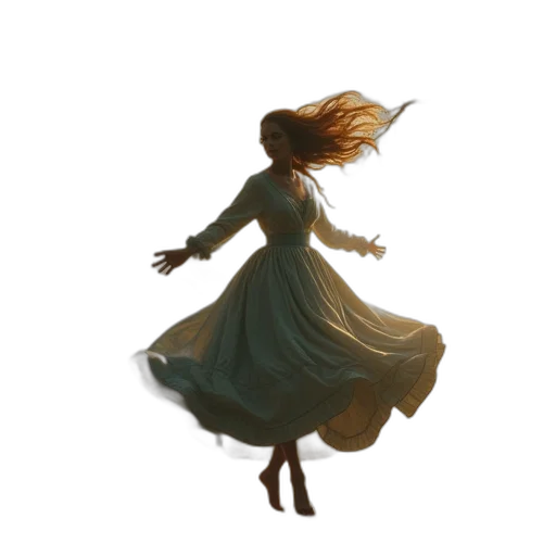 dress, hair, creature, face transparent PNG cut-out