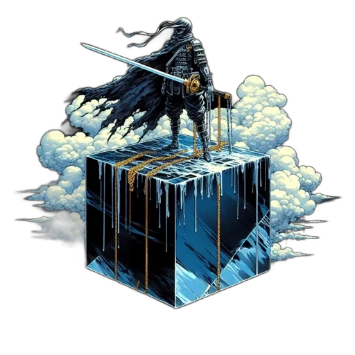 dragon, sword, jacket, creature transparent PNG cut-out