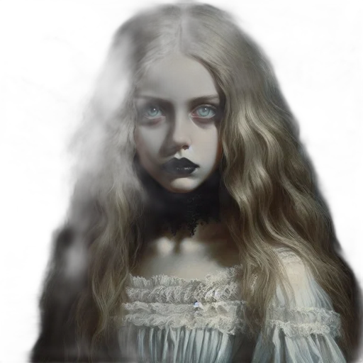 face, dress, hair, creature transparent PNG cut-out