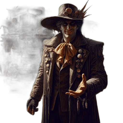hat, jacket, concept art, fantasy art transparent PNG cut-out