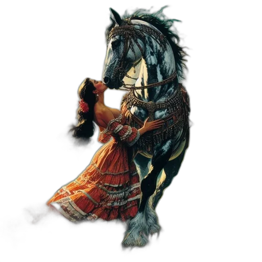 dress, animal, hair, dragon transparent PNG cut-out