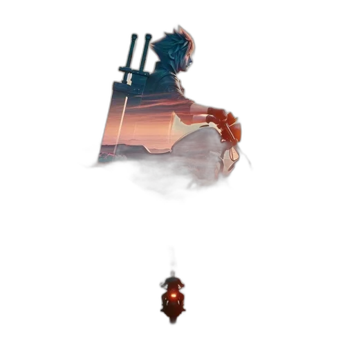 weapon, robot, sword, crown transparent PNG cut-out
