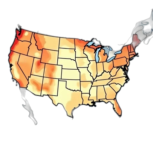 red, air, quality, map transparent PNG cut-out