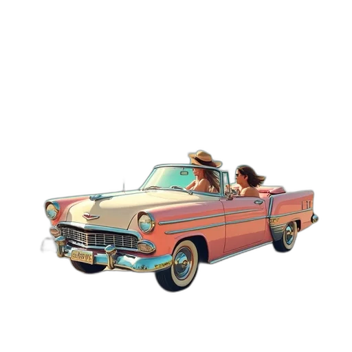 car, 3d render, concept art, pixel art transparent PNG cut-out