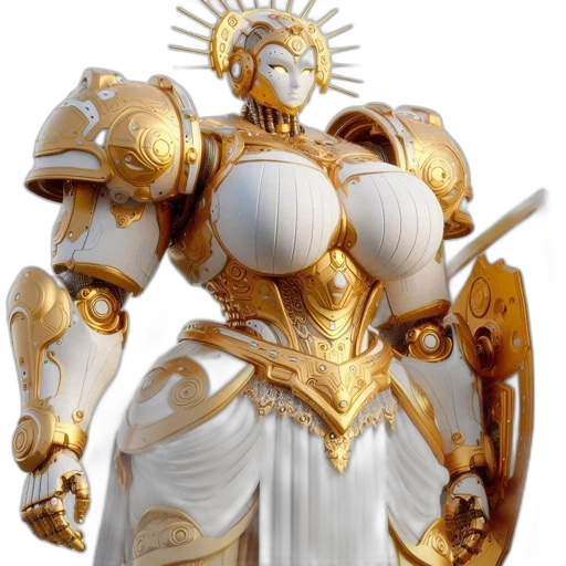 robot, jewelry, concept art, 3d render transparent PNG cut-out
