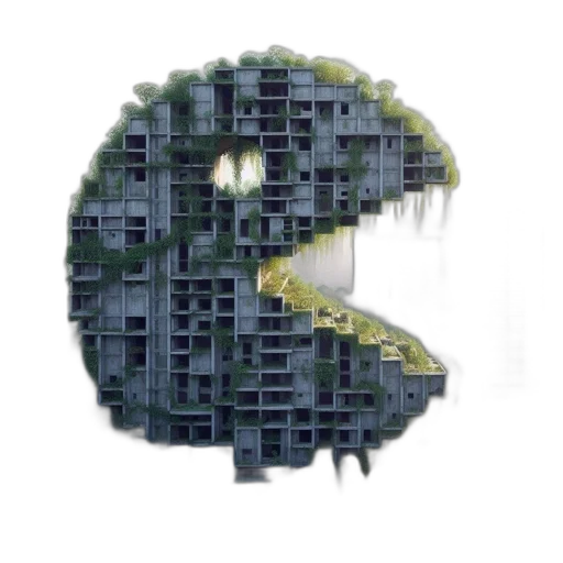 building, mask, robot, face transparent PNG cut-out