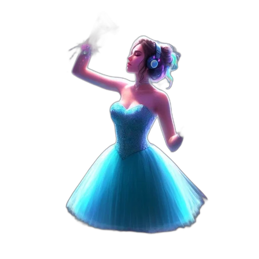 dress, crown, staff, jewelry transparent PNG cut-out