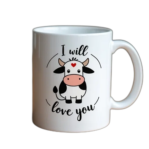 white, ceramic, mug, cartoon transparent PNG cut-out