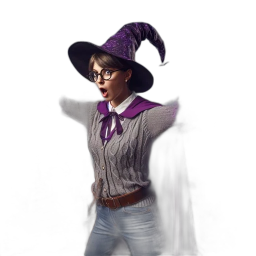 hat, staff, dress, jacket transparent PNG cut-out