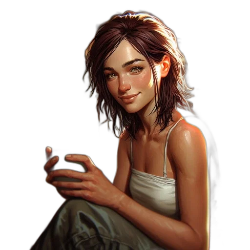 face, dress, jewelry, concept art transparent PNG cut-out